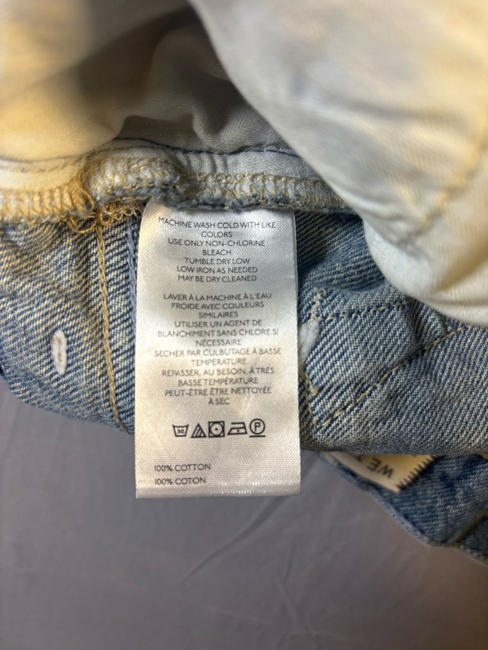 Free People Vintage Light Wash Button-Fly Jeans Size 25 - Picture 12 of 13